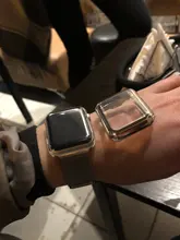 Funda de silicona para Apple watch series 6, 5, 4, 3, 44mm, 40mm, iwatch, 42mm, 38mm, transparente, ultrafino, accesorios para iwatch