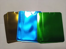 Anti Rfid de aluminio para hombre, billetera con bloqueo de lector, tarjetero para tarjetas bancarias, Banco de identificación, funda protectora de Metal para tarjetas de crédito, NFC, 6x9cm