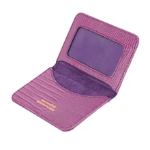 Тонкий компактный кошелек из натуральной кожи с держателем для карт ручной работы в Турции из кожи постоянного тока фиолетового цвета