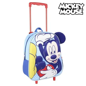 

3D School Bag with Wheels Mickey Mouse