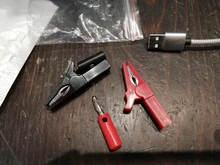 Alligator-Clip Socket-Battery Test-Probe Banana-Plug Black 55MM with 4mm Red