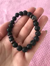 Pulsera de madera de Lava de piedra volcánica para hombre y mujer, pulsera de cuentas de 8mm, cadena para la muñeca de Buda tibetano, pulseras de regalo de joyería