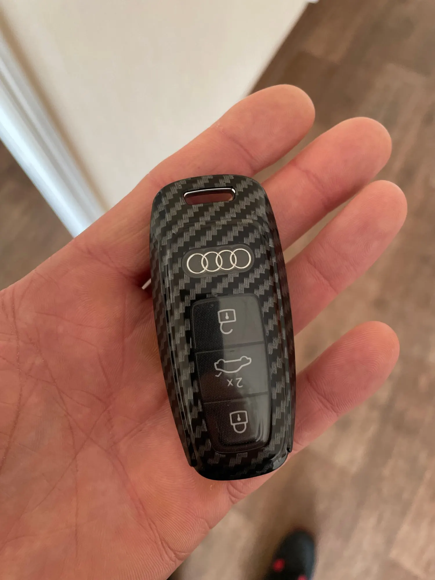 Audi Carbon Fiber Key Fob Case (Model D) TCarbon Official Store