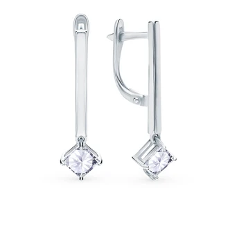 

Silver earrings with cubic zirconia sunlight sample 925