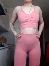 Pantalones de Yoga sin costuras para mujer, mallas Push Up para gimnasio, deporte, Fitness, Yoga, de cintura alta, a prueba de sentadillas, entrenamiento de energía