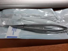 12.5cm stainless steel round handle elbow corneal scissors