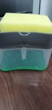Dispensador de detergente líquido 2 en 1, caja de jabón líquido con prensa, organizador de bomba con esponja, herramienta de cocina, suministros de baño