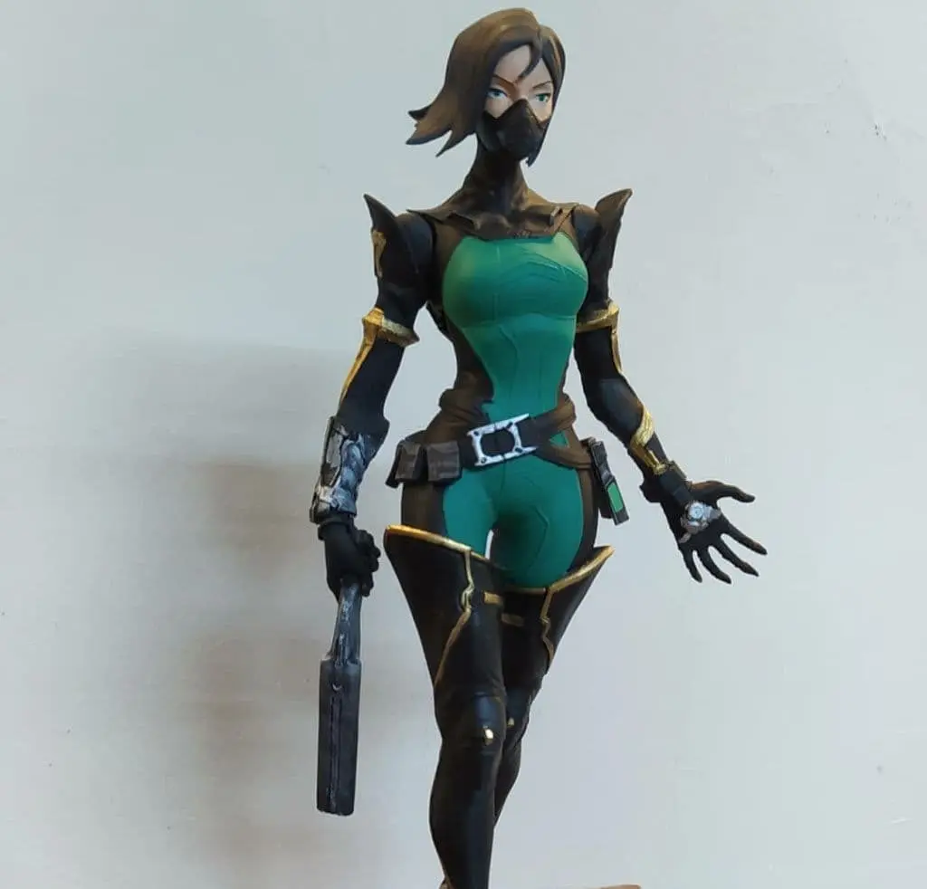 Valorant Viper Cosplay Action Figure, Game Rick Agent Figurine, Pla, 30