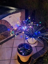Solar Powered Outdoor Grass Globe Dandelion Lamp 90/120/150 LED For Garden Lawn Lawn