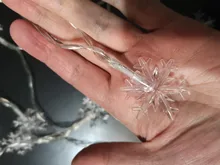 Adornos navideños para el hogar, guirnalda colgante con luz LED de copo de nieve para decoración de árbol de Navidad, regalo de Navidad, Año Nuevo, 2020