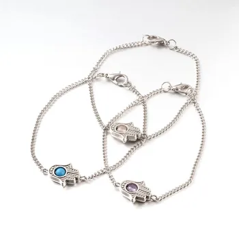 

Creatulote Fatima's hand chain bracelet alloy metals, 5 units, minerals varied One In, woman, jewelry