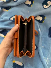 Cartera de cuero con cera de aceite para mujer, monedero de gran capacidad, con cremallera, bolso de mano largo, tarjetero, 2020