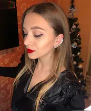 Bohemian sin Piercing para la oreja, de estrás de cristal Cuff Wrap Clip de perno pendientes para mujer niña moda pendientes joyas Bisutería