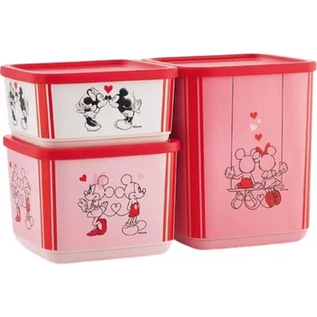 

Tupperware Minnie and Mickey Themed Cubic 3'lü Storage Set