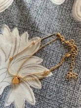 17KM-tobillera de corazón con cuentas de Color plateado para mujer y niña, tobilleras multicapas doradas, pulsera Vintage para pie, joyería para playa 2021