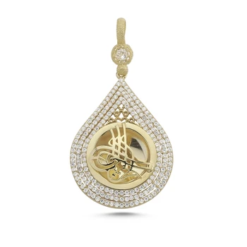 

Silver 925 Sterling Zircon Cubic Zirconia Ottoman Tuğralı Pendant
