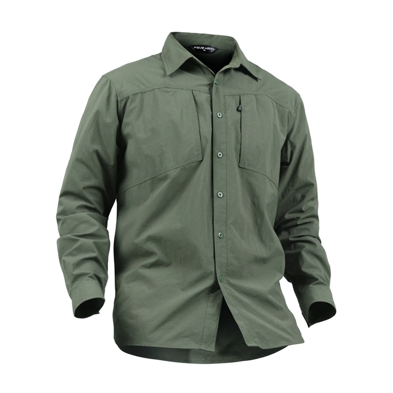 Men's Quick Dry Shirt Fashion Casual Long Sleeved Shirts Military Tactical Soldier Uniform Breathable Clothing Brand Tops | Мужская