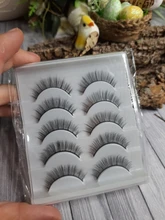 5 Par 3D visón pestañas falsas corto Natural suave y dramático pestañas falsas hecho a mano sin Cruel maquillaje extensión de pestañas