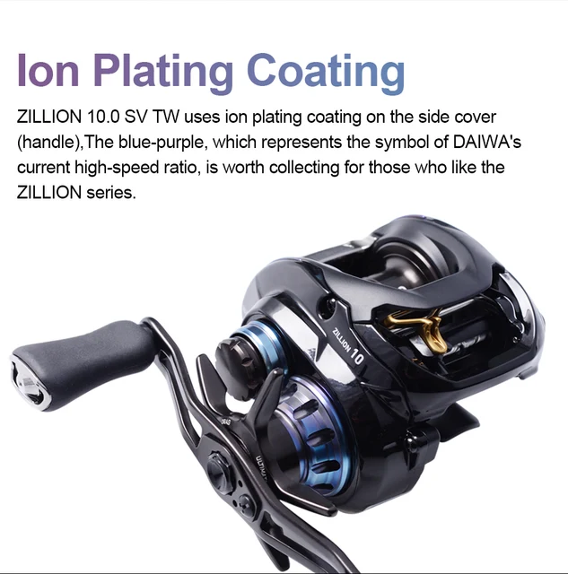 DAIWA 2020 New ZILLION SV TW 10.0 Baitcasting Fishing Reels Max Drag 4.5KG  TWS system SV Concept Saltwater Casting Reels Fishing