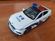 Coche de juguete de aleación fundido a presión M8 para niños, modelo de policía, luz de sonido de simulación, tira trasera de 6 puertas, vehículo de juguete abierto, regalos, 1/32