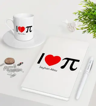 

Personalized Math Teacher White Notebook Pen Turkish coffee Cup Seti-12