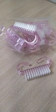 10 unids/lote cepillo de uñas de Arte de uñas herramientas rosa polvo limpio de acrílico profesional cepillos de uñas manicura uñas pedicura Accesorios