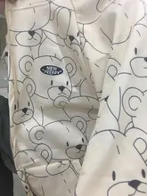 Sudadera con capucha para mujer, de dibujos animados, de oso, primavera y verano, con cremallera, moda coreana, 12345-Lillte