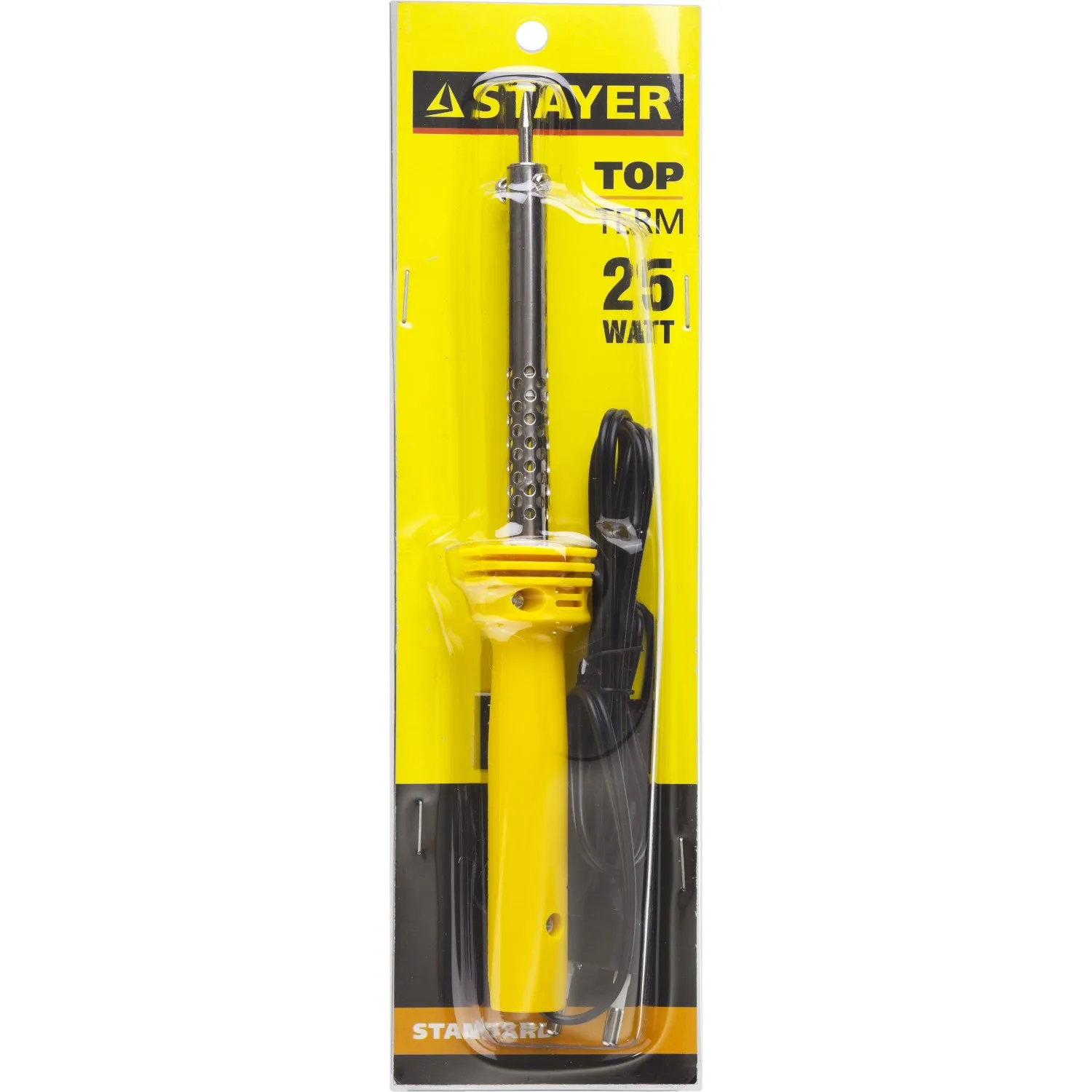 Электропаяльник STAYER 25 Вт, 220 В, конус, пластиковая рукоятка 55330-25