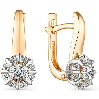 

Alcor earrings with 18 diamonds in red gold