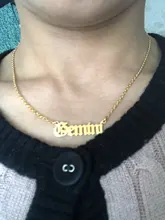 12 Zodiaco COLLAR COLGANTE de letras en inglés antiguo Scorpio Aries Tauro Géminis, Cáncer, Leo gargantilla signos del horóscopo collar de amistad
