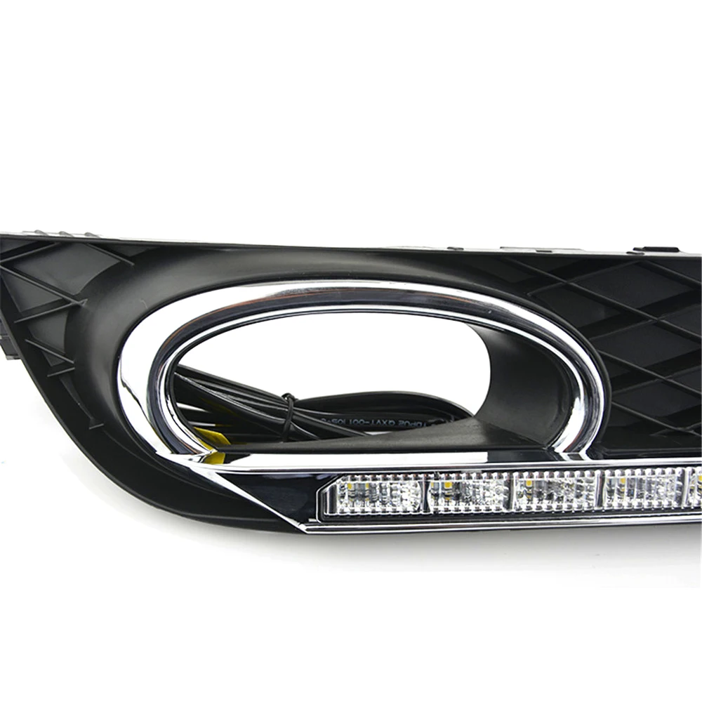 

ECAHAYAKU Relay 12V Car Special LED DRL Daytime Running Light Accessories with Fog Lamp Cover For Honda Civic 2012 2013 2014