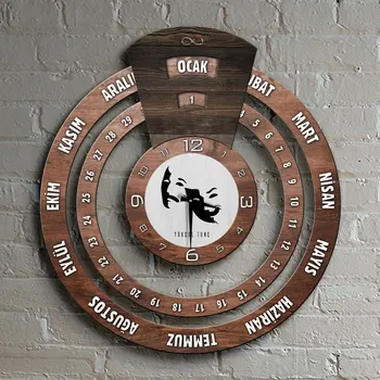 

Personalized Professional Actor Infinite Mayan Calendar Wooden Wall Clock
