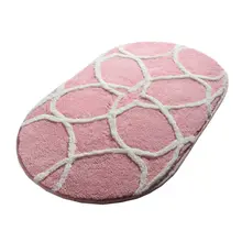 Коврик для ванной | коврик для ванной нескользящие Противоскользящие коврики Бонн Овальный розовый 60X100 см