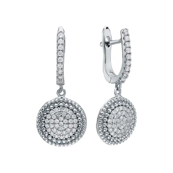 

Silver earrings with cubic zirconia sunlight sample 925