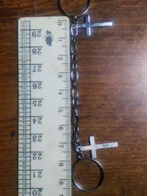 Punk Hip-Hop Cruz anillo de plata Chapado en Color Retro Cadena de dedo anillo de joyería ajustable regalo para Unisex anillo partido anillos