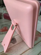 Espejo de maquillaje RUIMIO con 8/16 LEDs espejo cosmético con regulador táctil interruptor operado por batería Soporte para Baño de sobremesa viaje