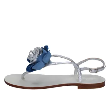 

EDDY DANIELE sandals women leather silver