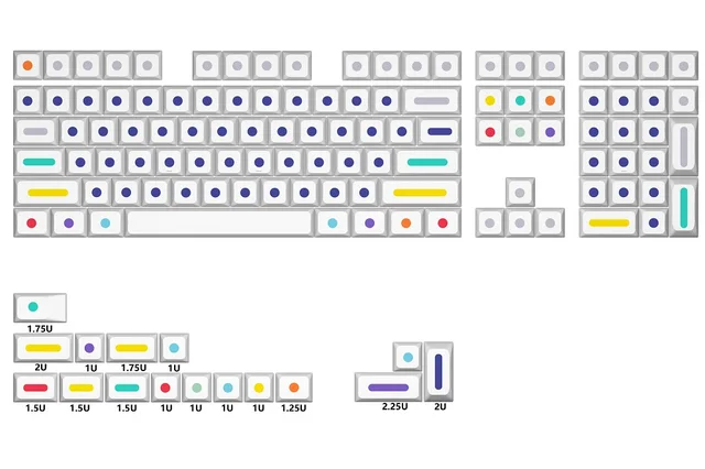 XDA-V2 도트 월드 염료 승화 키캡 세트, 키보드 성능 향상
