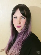 LOUIS FERRE negro Rosa rojo pelucas Cosplay largo recto Ombre peluca sintética con flequillo negro las mujeres Afro resistente al calor de fibra