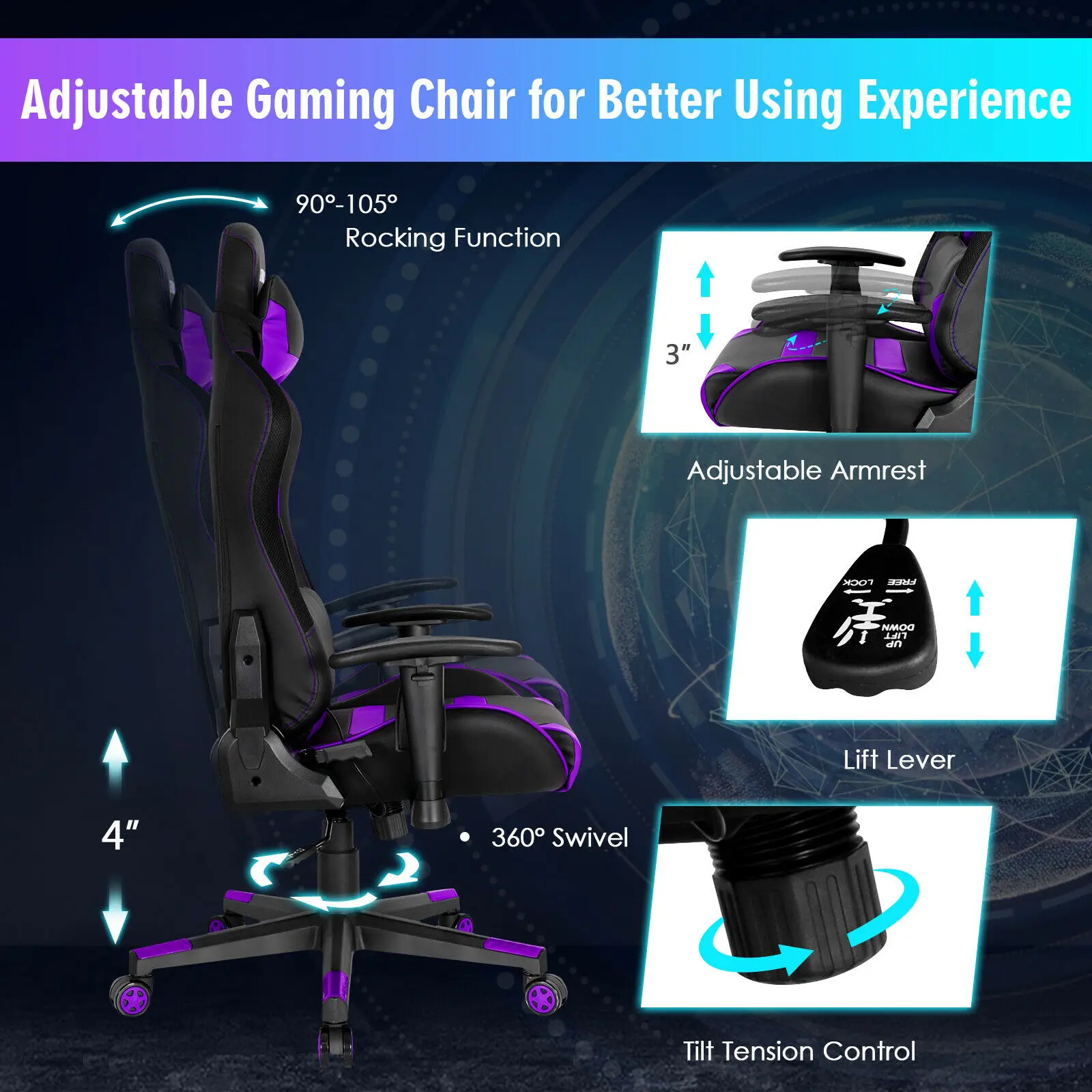 gaming chair black | gaming chair black and red | gaming chair black and white | small gaming chair | gaming chair bed | gaming chair black and blue | best gaming chair for back pain | gaming chair back support | gaming chair adjustable arms | gaming chair armrests | gaming chair 300lbs | best gaming chair for teens