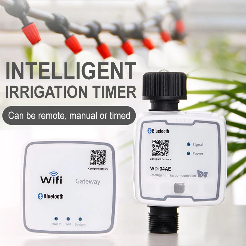 Bluetooth Wifi Gateway Timing Waterer Drip Smart Irrigation System APP Remote Control Outdoor Garden Automatic Watering Device