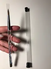 Nuevo pincel brillante para manicura, para polvo acrílico, 100%, nailon, acrílico, redondo, 7 tamaños