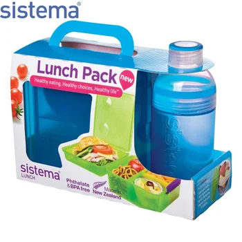 

Набор Sistema "Lunch" ланчбокс 2л и бутылка 480мл, синий, 41580