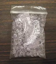 Cuentas de pesca transparentes, doble cruzado, cuentas con orificio, juegos de cuentas transparentes duras, Señuelos de Pesca, accesorios de pesca, 100 Uds.