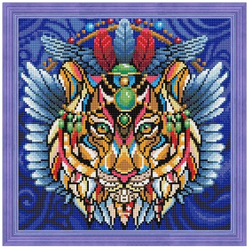 

Аж-1593 painting with rhinestones 'Tiger talis' 30x30 cm