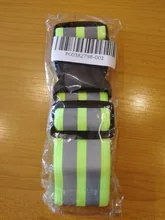 Banda reflectante para correr equipo de seguridad nocturno, alta visibilidad para brazo, muñeca, cintura, tobillo, cinturón reflectante de seguridad elástico ajustable
