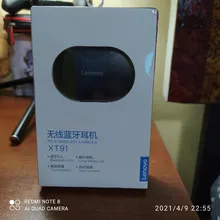 Lenovo-auriculares estéreo XT91 auriculares inalámbricos con Bluetooth para videojuegos, cascos TWS con reducción de ruido y micrófono, Control IA