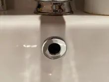 Sink Ceramic-Pots Overflow-Cover Chrome-Basin Round Plastic/copper-Insert 1pcs