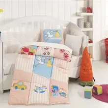 Сделано в Турции, Забавная детская кроватка, постельное белье-бампер, набор для мальчиков и девочек, детская кроватка с мультяшными животными, хлопок, мягкая, противоаллергическая