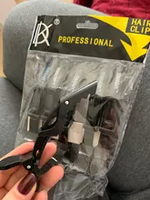 6 unids/lote plástico Clip de pelo de peluquería abrazaderas de sección de pelo Clips de agarre de los barberos para salón de pelo accesorios